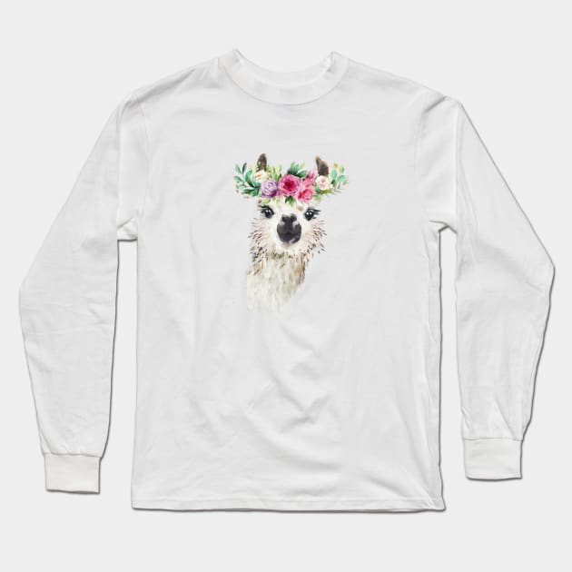 Pretty Little Llama Long Sleeve T-Shirt by crazycanonmom